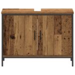 vidaXL 4-dielna súprava nábytku do kúpeľne Staré drevo – Obrázok 10