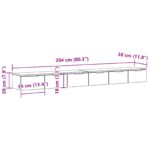 vidaXL Nástenné skrinky 2 ks Čierny dub 102x30x20 cm Kompozitné drevo – Obrázok 11