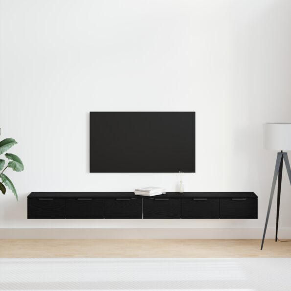 vidaXL Nástenné skrinky 2 ks Čierny dub 102x30x20 cm Kompozitné drevo – Obrázok 4