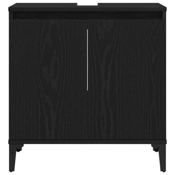 vidaXL 3-dielny kúpeľňový nábytok Čierny dub Inžinierske drevo – Obrázok 10