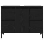 vidaXL Kúpeľňový nábytok 3 kusy Čierny dub Kompozitné drevo – Obrázok 10