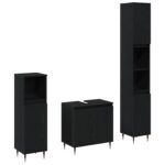 vidaXL Sada kúpeľňového nábytku z troch kusov Čierny dub Kompozitné drevo – Obrázok 2