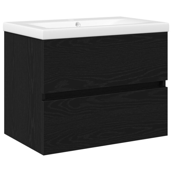 3333148_2.jpg Umývadlová skriňa vidaXL s integrovaným umývadlom Čierna dubová z MDF, Umývadlová skriňa vidaXL Čierna dubová 60x38,5x45 cm z MDF – Obrázok 2