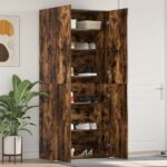 vidaXL Kabinet na topánky Dymený dub Kompozitné drevo Vešiak na topánky