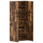 vidaXL Kabinet na topánky Dymený dub Kompozitné drevo Vešiak na topánky – Obrázok 5