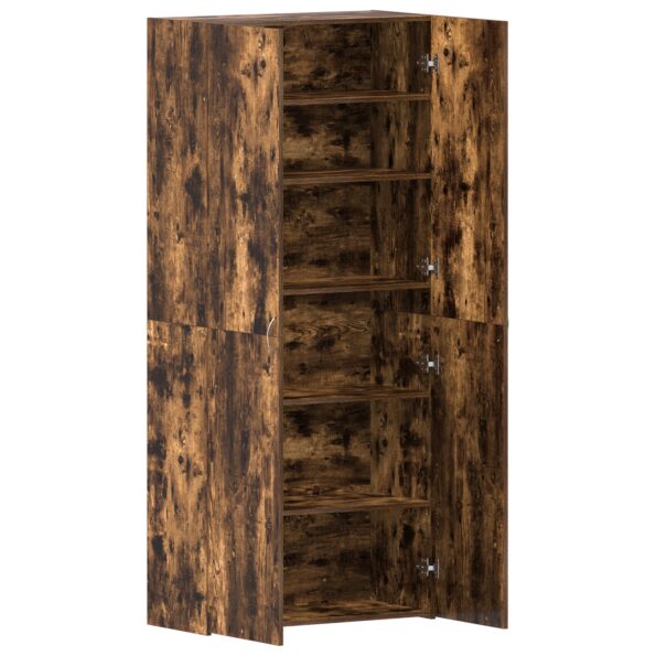 vidaXL Kabinet na topánky Dymený dub Kompozitné drevo Vešiak na topánky – Obrázok 5