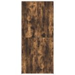 vidaXL Kabinet na topánky Dymený dub Kompozitné drevo Vešiak na topánky – Obrázok 6