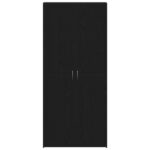 vidaXL Skriňa na topánky Čierny dub Kompozitné drevo Skriňa na topánky – Obrázok 6