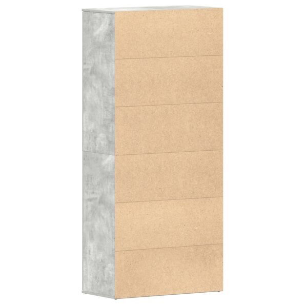 vidaXL Skrinka na topánky Betónová šedá 80x39x180 cm Zpevnené drevo – Obrázok 8