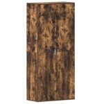 vidaXL Kabinet na topánky Dymený dub 80x39x180 cm – Obrázok 2