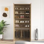 vidaXL Skriňa na topánky z umelého duba 80x39x180 cm Inžinierske drevo – Obrázok 4