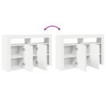 vidaXL Biela komoda Biela Inžinierstvo drevo 116 x 30 x 75 cm Moderný – Obrázok 12