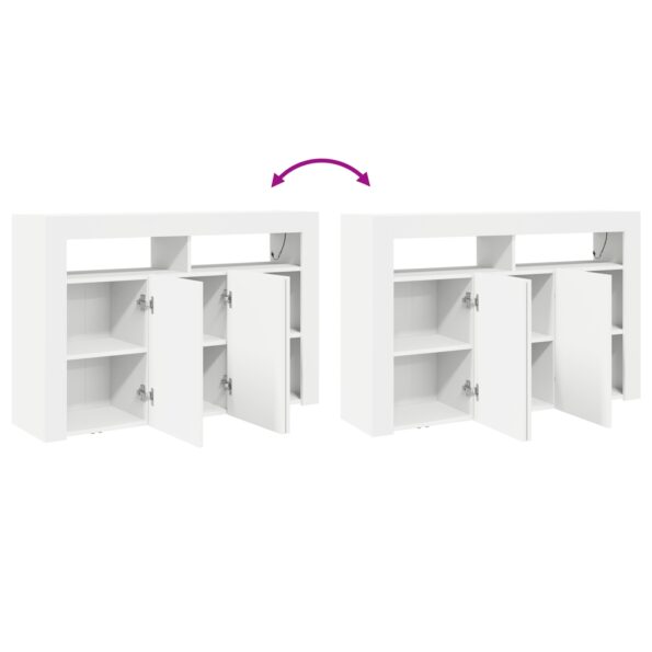 vidaXL Biela komoda Biela Inžinierstvo drevo 116 x 30 x 75 cm Moderný – Obrázok 12