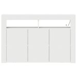 vidaXL Biela komoda Biela Inžinierstvo drevo 116 x 30 x 75 cm Moderný – Obrázok 6