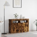 vidaXL Sideboard Dymová dub Inžinierstvo drevo 116 x 30 x 75 cm