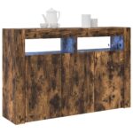 vidaXL Sideboard Dymová dub Inžinierstvo drevo 116 x 30 x 75 cm – Obrázok 3