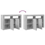 vidaXL bufet Sivá sonoma Inžinierske drevo 116 x 30 x 75 cm Bufet – Obrázok 12