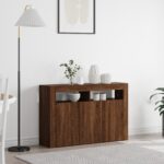 vidaXL Bufet Hnedý dub Inžinierske drevo 116 x 30 x 75 cm Bufet