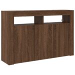 vidaXL Bufet Hnedý dub Inžinierske drevo 116 x 30 x 75 cm Bufet – Obrázok 2