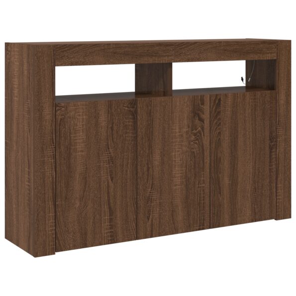 3333882_2.jpg vidaXL Bufet Hnedý dub Inžinierske drevo 116 x 30 x 75 cm Bufet – Obrázok 2