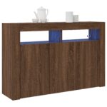 vidaXL Bufet Hnedý dub Inžinierske drevo 116 x 30 x 75 cm Bufet – Obrázok 3