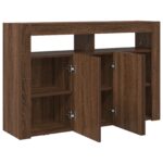 vidaXL Bufet Hnedý dub Inžinierske drevo 116 x 30 x 75 cm Bufet – Obrázok 5