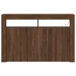 vidaXL Bufet Hnedý dub Inžinierske drevo 116 x 30 x 75 cm Bufet – Obrázok 6