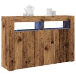 vidaXL Kredenc Staré drevo Inžinierske drevo 116 x 30 x 75 cm Kredenc – Obrázok 3