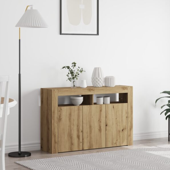 3333884_1.jpg vidaXL Sideboard Remeselný dub Inžinierske drevo 116 x 30 x 75 cm – Obrázok 1