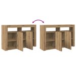 vidaXL Sideboard Remeselný dub Inžinierske drevo 116 x 30 x 75 cm – Obrázok 12