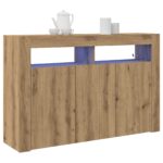 vidaXL Sideboard Remeselný dub Inžinierske drevo 116 x 30 x 75 cm – Obrázok 3
