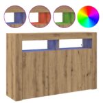 vidaXL Sideboard Remeselný dub Inžinierske drevo 116 x 30 x 75 cm – Obrázok 4