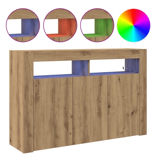 3333884_4.jpg vidaXL Sideboard Remeselný dub Inžinierske drevo 116 x 30 x 75 cm – Obrázok 4