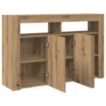 vidaXL Sideboard Remeselný dub Inžinierske drevo 116 x 30 x 75 cm – Obrázok 5