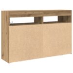 vidaXL Sideboard Remeselný dub Inžinierske drevo 116 x 30 x 75 cm – Obrázok 8