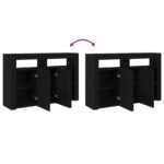 vidaXL Komoda Čierny dub Inžinierske drevo 116 x 30 x 75 cm – Obrázok 12