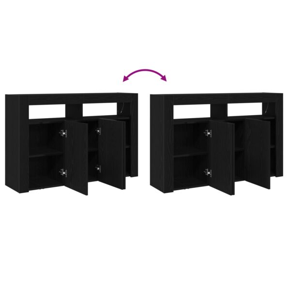 vidaXL Komoda Čierny dub Inžinierske drevo 116 x 30 x 75 cm – Obrázok 12