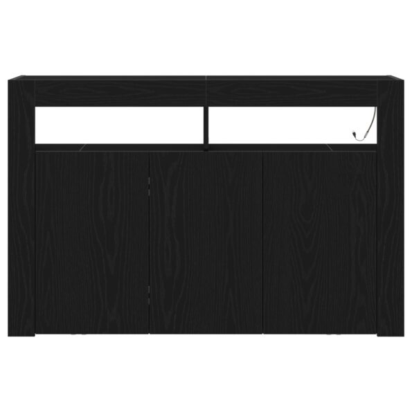 vidaXL Komoda Čierny dub Inžinierske drevo 116 x 30 x 75 cm – Obrázok 6