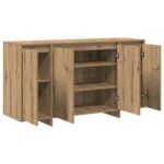 vidaXL Dubová bočná skrinka Majstrovská dubová Drevená kompozícia – Obrázok 5