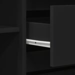 vidaXL Šatník Čierny Kompozitné drevo Šatník Obdĺžnikový Moderný – Obrázok 11