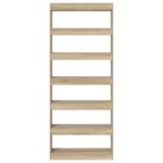 vidaXL Knižnica z dubu Sonoma Dub z Sonoma Kompozitné drevo – Obrázok 5