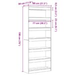 vidaXL Knižnica z dubu Sonoma Dub z Sonoma Kompozitné drevo – Obrázok 9