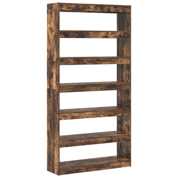 3333928_2.jpg vidaXL Hnedá knižnica Hnedá Drevotrieska 100 x 30 x 198 cm – Obrázok 2