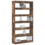 vidaXL Hnedá knižnica Hnedá Drevotrieska 100 x 30 x 198 cm – Obrázok 3