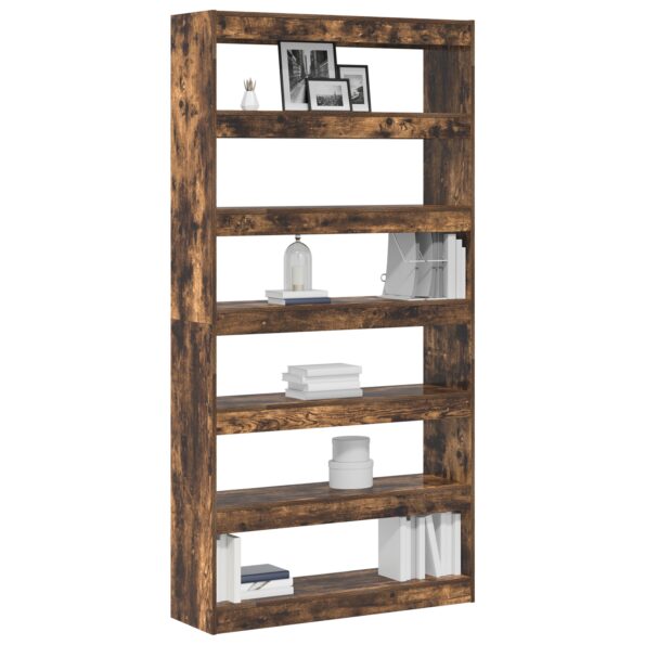 3333928_3.jpg vidaXL Hnedá knižnica Hnedá Drevotrieska 100 x 30 x 198 cm – Obrázok 3