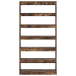 vidaXL Hnedá knižnica Hnedá Drevotrieska 100 x 30 x 198 cm – Obrázok 5