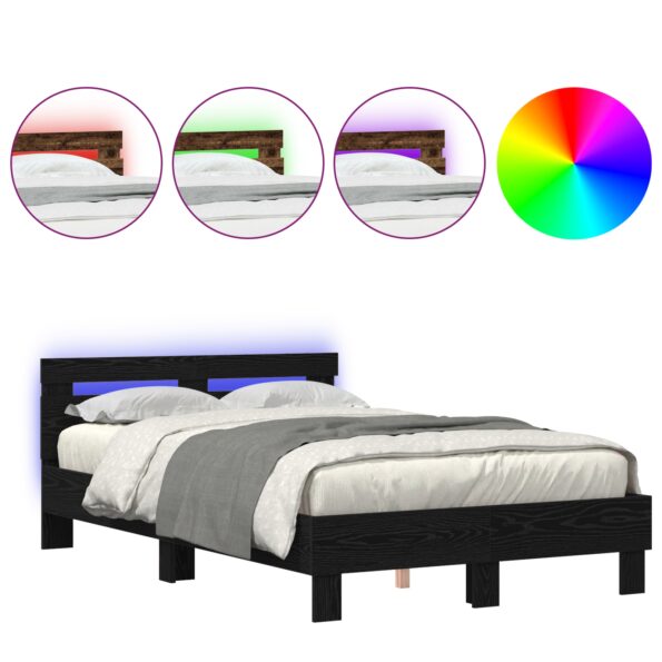 vidaXL Rám postele so slatmi Čierny dub Kompozitné drevo 120 x 190 cm – Obrázok 4