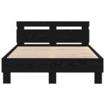 vidaXL Rám postele so slatmi Čierny dub Kompozitné drevo 120 x 190 cm – Obrázok 6