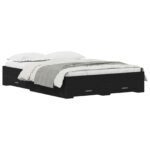 vidaXL Rám postele so zásuvkami Čierny dub Kompozitné drevo 160 x 200 cm – Obrázok 3