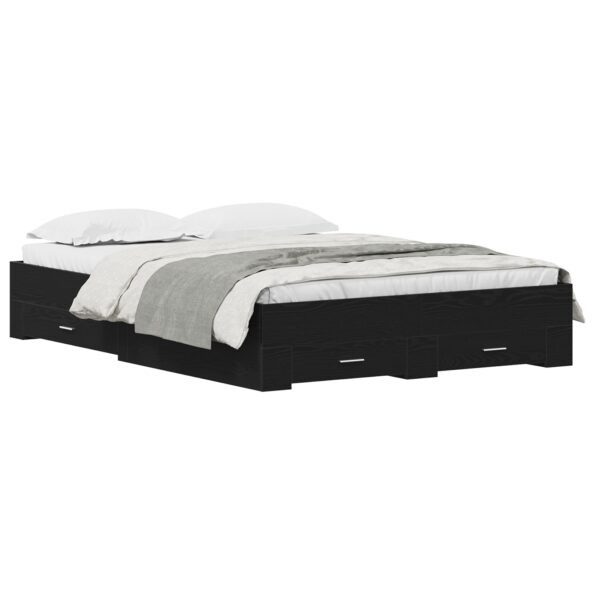 vidaXL Rám postele so zásuvkami Čierny dub Kompozitné drevo 160 x 200 cm – Obrázok 3